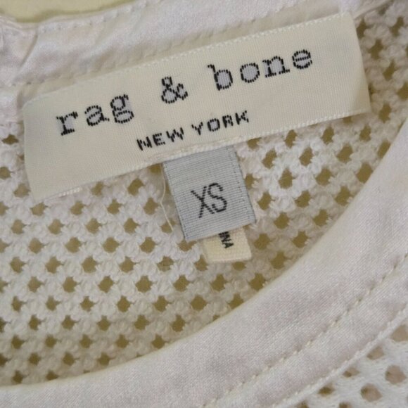 Rag & Bone Luna Dress White Mesh Silk Unique Quality Stunning Size XS - Picture 7 of 8